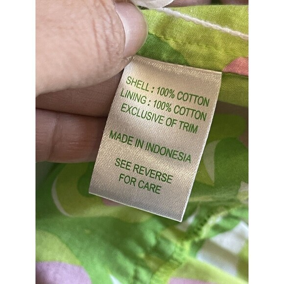 Lilly Pulitzer Women’s Size XS Lime Pink Print Pleated Skirt Elastic Waist - Picture 10 of 11